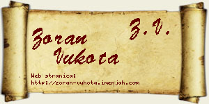 Zoran Vukota vizit kartica
